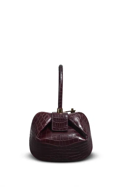 Gabriela Hearst Demi Bag In Bordeaux Crocodile Leather In Bordeaux