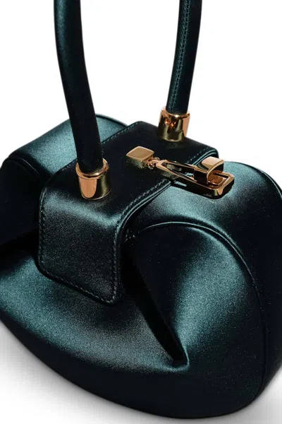 Gabriela Hearst Demi Bag In Emerald Satin In Emerald