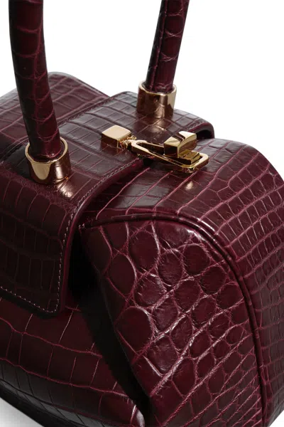 Gabriela Hearst Demi Bag In Bordeaux Crocodile Leather In Bordeaux