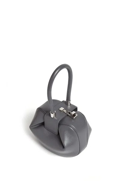 Shop Gabriela Hearst Demi Bag In Charcoal Nappa Leather