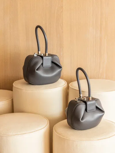 Shop Gabriela Hearst Demi Bag In Charcoal Nappa Leather