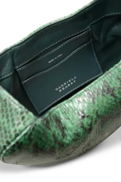 Gabriela Hearst Demi Bag In Green Snakeskin In Green