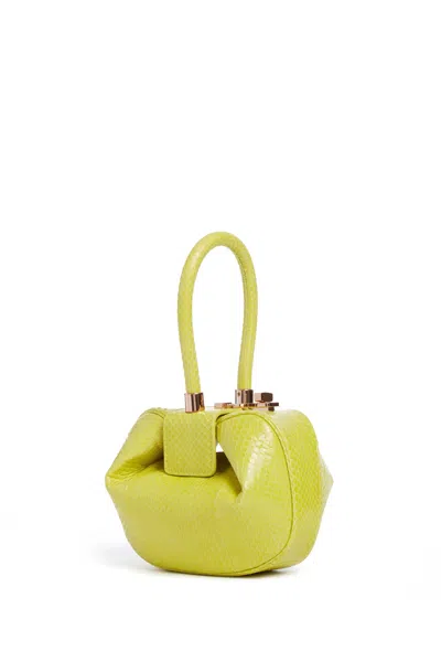 Shop Gabriela Hearst Demi Bag In Lime Adamite Snakeskin