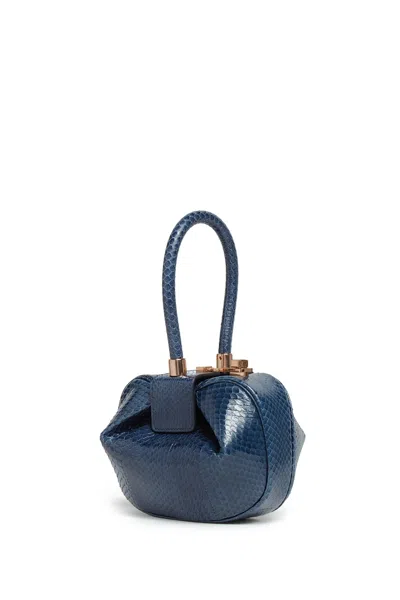 Gabriela Hearst Demi Bag In Navy Snakeskin In Navy