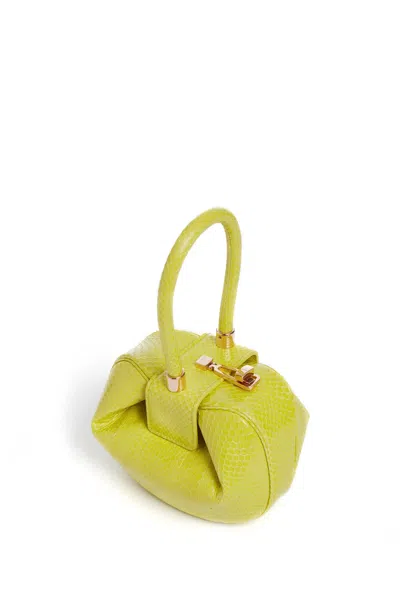 Gabriela Hearst Demi Bag In Lime Adamite Snakeskin In Lime Adamite
