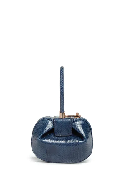 Gabriela Hearst Demi Bag In Navy Snakeskin In Navy