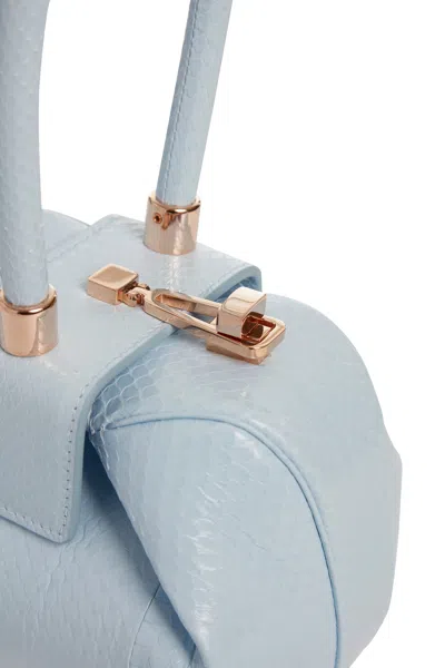 Gabriela Hearst Demi Bag In Light Blue Snakeskin In Light Blue