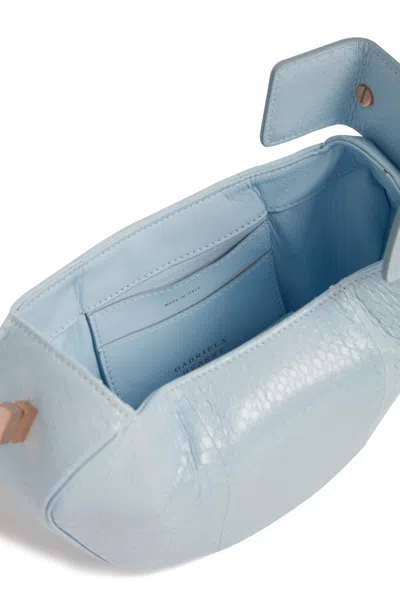 Gabriela Hearst Demi Bag In Light Blue Snakeskin In Light Blue