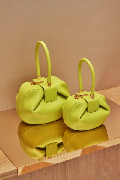 Gabriela Hearst Demi Bag In Lime Adamite Nappa Leather In Lime Adamite