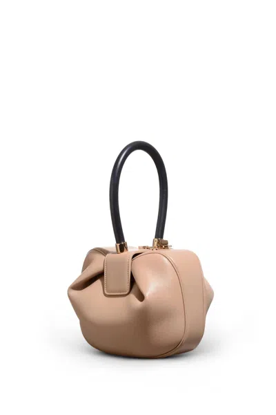 Shop Gabriela Hearst Demi Bag In Nude & Navy Nappa Leather In Nude/navy
