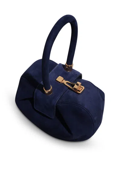 Gabriela Hearst Demi Bag In Navy Suede In Navy