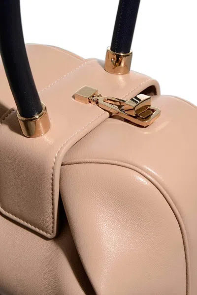 Shop Gabriela Hearst Demi Bag In Nude & Navy Nappa Leather In Nude/navy