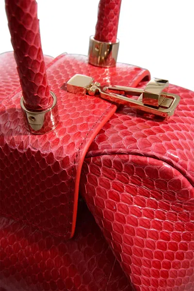 Shop Gabriela Hearst Demi Bag In Red Snakeskin