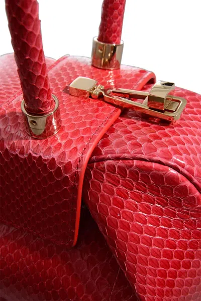 Gabriela Hearst Demi Bag In Red Snakeskin In Red