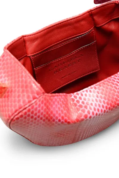 Shop Gabriela Hearst Demi Bag In Red Snakeskin