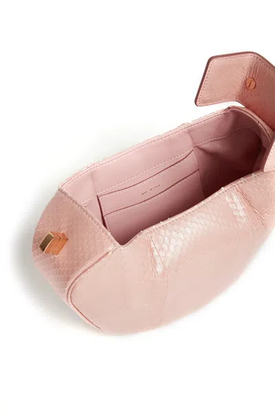 Shop Gabriela Hearst Demi Bag In Pink Snakeskin