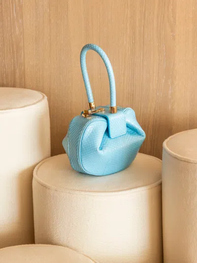 Gabriela Hearst Demi Bag In Pale Blue Snakeskin In Pale Blue