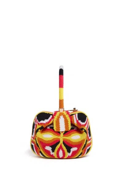 Gabriela Hearst Demi Bag In Red, Yellow & Black Crochet In Red/yellow/black