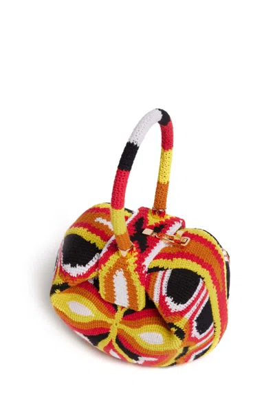 Gabriela Hearst Demi Bag In Red, Yellow & Black Crochet In Red/yellow/black