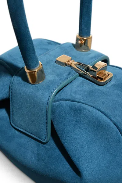 Gabriela Hearst Demi Bag In Teal Suede In Teal
