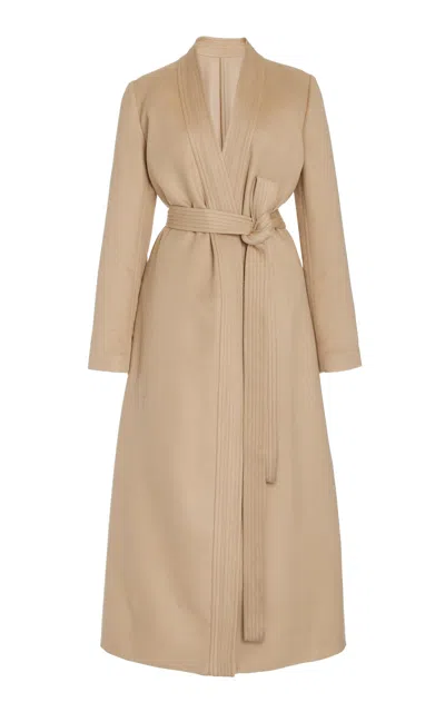 Shop Gabriela Hearst Devon Coat In Winter Silk In Camel