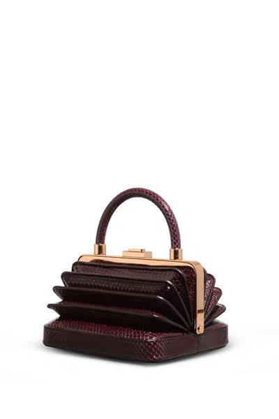 Gabriela Hearst Diana Bag In Bordeaux Snakeskin In Bordeaux