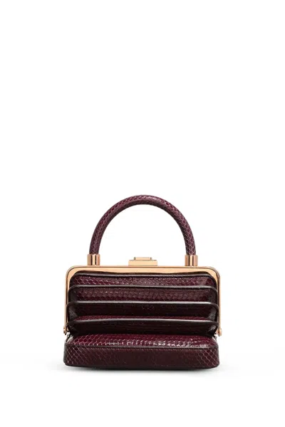 Gabriela Hearst Diana Bag In Bordeaux Snakeskin In Bordeaux
