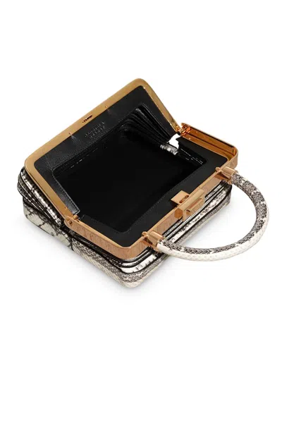 Gabriela Hearst Diana Bag In Black & Ivory Snakeskin In Black/ivory