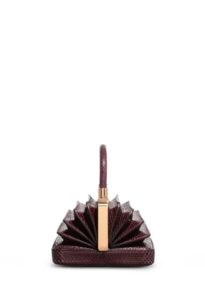 Gabriela Hearst Diana Bag In Bordeaux Snakeskin In Bordeaux