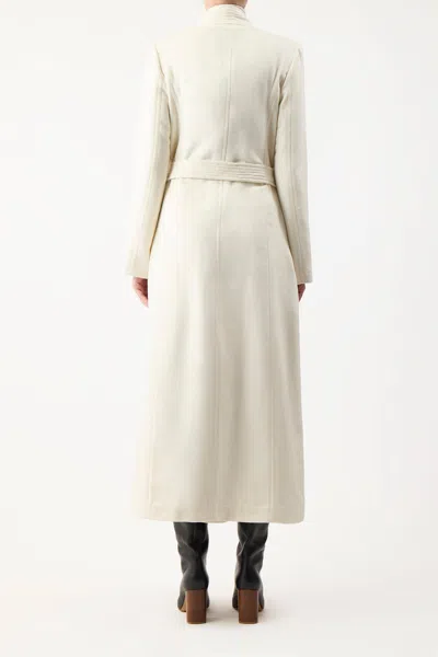Shop Gabriela Hearst Devon Coat In Winter Silk In Ivory