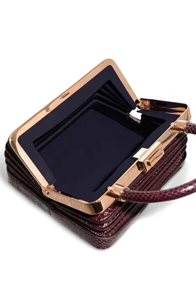 Gabriela Hearst Diana Bag In Bordeaux Snakeskin In Bordeaux