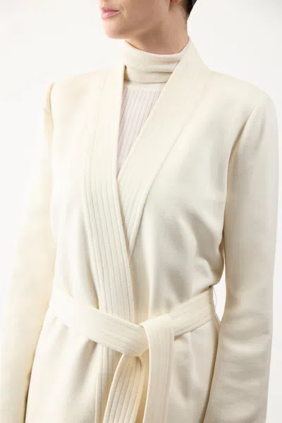 Shop Gabriela Hearst Devon Coat In Winter Silk In Ivory
