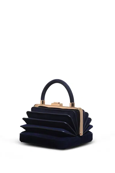 Gabriela Hearst Diana Bag In Navy Suede In Navy