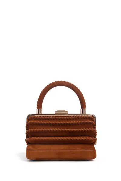 Shop Gabriela Hearst Diana Bag In Cognac Suede