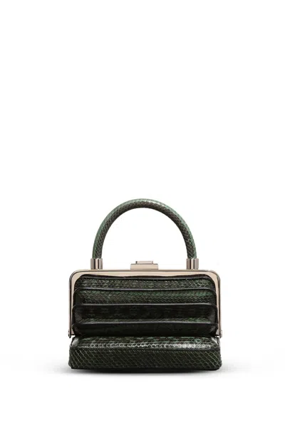 Gabriela Hearst Diana Bag In Green Snakeskin In Green