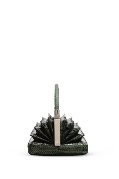 Gabriela Hearst Diana Bag In Green Snakeskin In Green