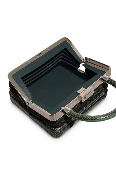 Gabriela Hearst Diana Bag In Green Snakeskin In Green