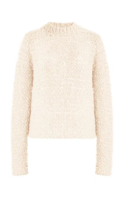 Gabriela Hearst Durand Knit Sweater In Ivory Welfat Cashmere In Ivory