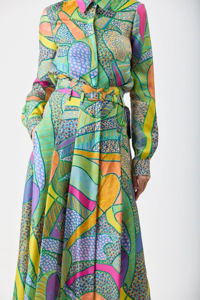 Gabriela Hearst Dugald Pleated Skirt In Printed Silk In Multicolor