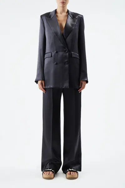 Shop Gabriela Hearst Elmore Blazer In Black Silk