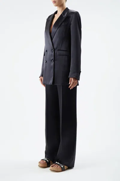 Shop Gabriela Hearst Elmore Blazer In Black Silk