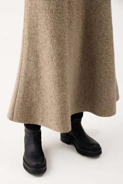 Gabriela Hearst Eden Skirt In Aran Cashmere In Oatmeal Multi