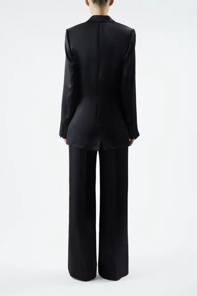 Shop Gabriela Hearst Elmore Blazer In Black Silk