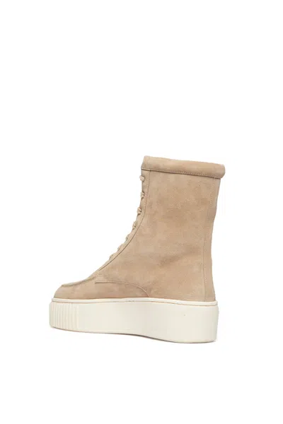 Shop Gabriela Hearst Emanuele Lace Up Boot In Beige Leather