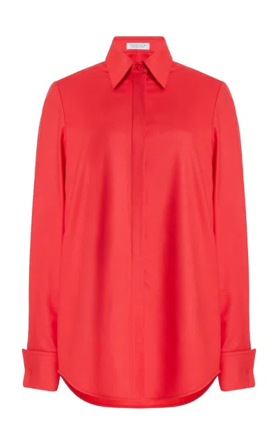 Gabriela Hearst Etlin Shirt In Red Topaz Superfine Wool In Red Topaz
