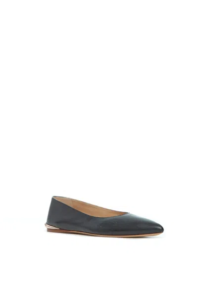 Shop Gabriela Hearst Fleur Ballerina Flat In Black Leather