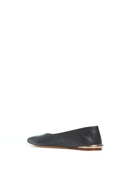 Shop Gabriela Hearst Fleur Ballerina Flat In Black Leather