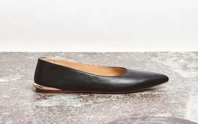 Shop Gabriela Hearst Fleur Ballerina Flat In Black Leather