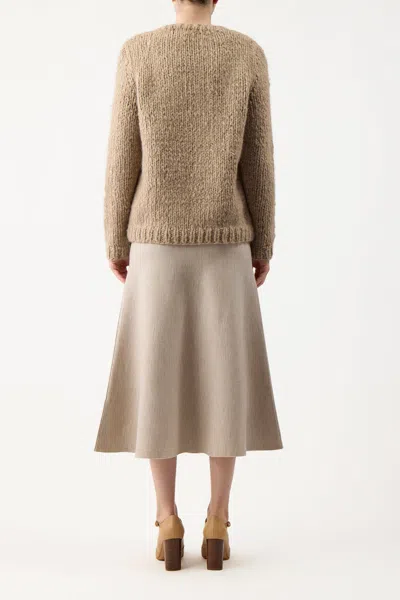 Gabriela Hearst Freddie Skirt In Oatmeal Cashmere Wool In Oatmeal