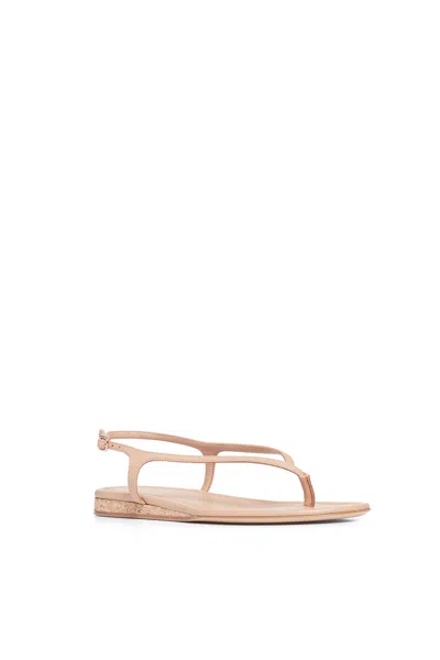 Gabriela Hearst Gia Flat Sandal In Dark Camel Leather In Dark Camel